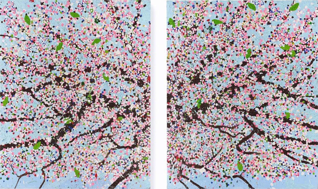 2. ダミアン・ハースト　《神聖な日の桜》　2018年　カルティエ現代美術財団コレクション、パリ